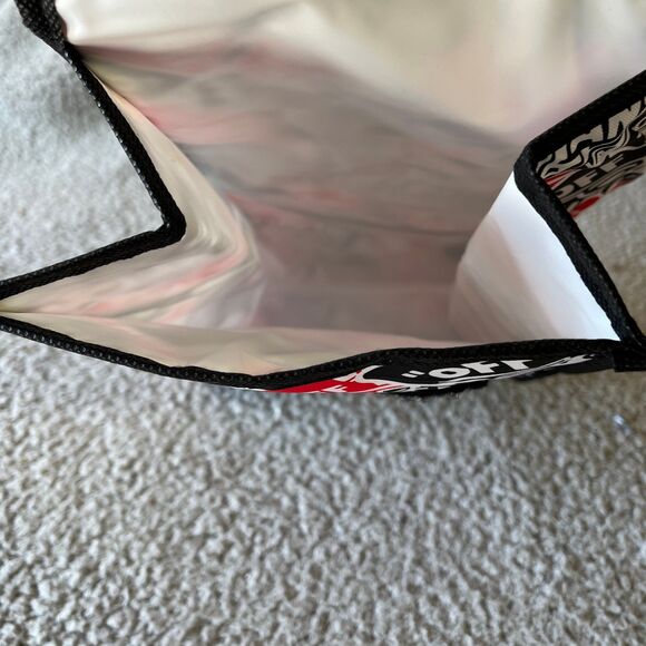 Vans Off The Wall  Lunch Sack Bag Foldable Insulated Cooler Black Red Skate - Picture 4 of 7